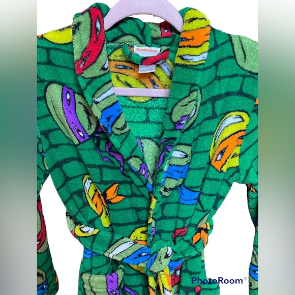 Nickelodeon TMNT Teenage Mutant Ninja Turtles Boys Pajama Robe Size Medium 8 - Picture 2 of 3